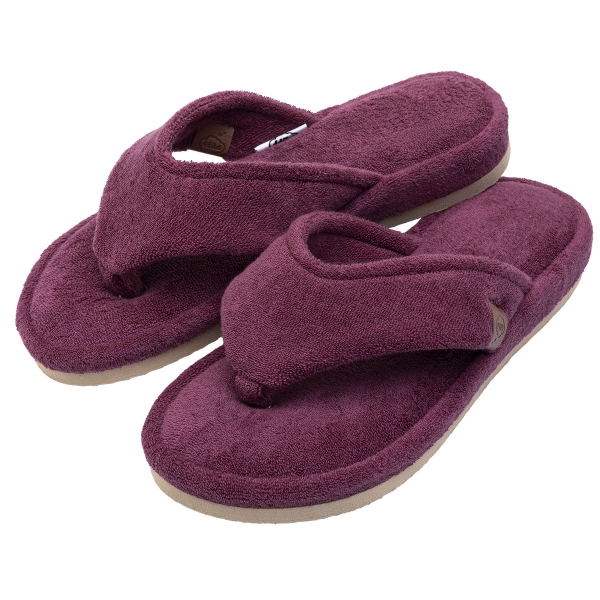Pantufa Anatômica Soft em Atoalhado - Dedo - Bordô