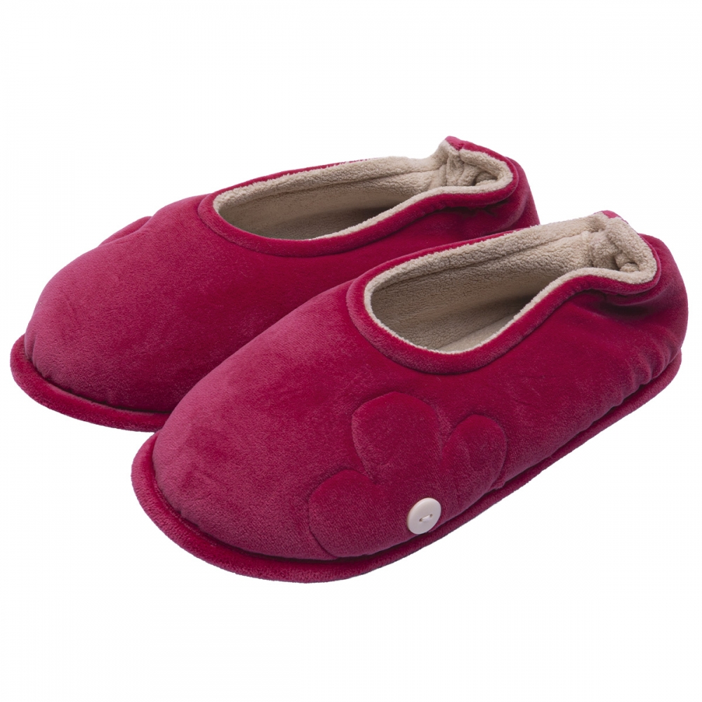Sapatilha Puff Plush Flexível Quechua Fleece Flor - Pink