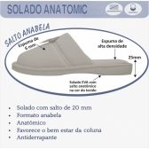 Pantufa Anatômica Malha com laço Cetim - PUFF - Bege