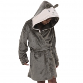 Robe Infantil Inverno Fleece Capuz Orelhinha Ursinho Fofo - Verde
