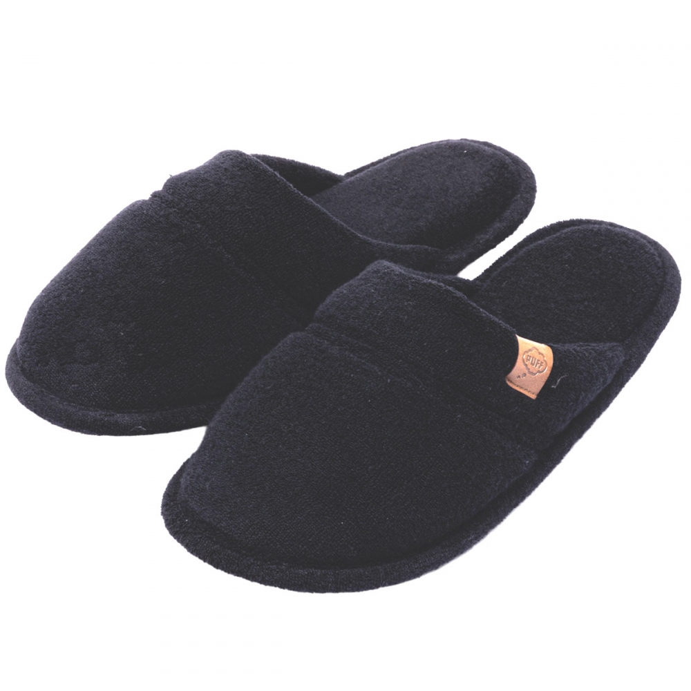 Pantufa Flex Puff: Estilo e Conforto Atoalhado - Preto