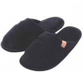 Pantufa Flex Puff: Estilo e Conforto Atoalhado - Preto