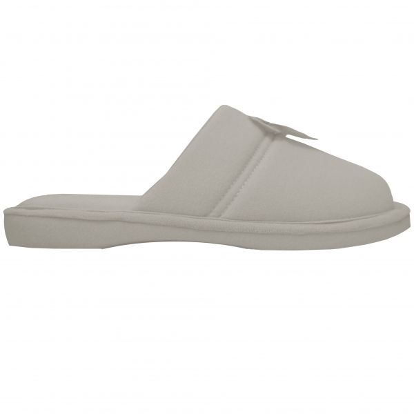 Pantufa Anatômica Malha com laço Cetim - PUFF - Bege
