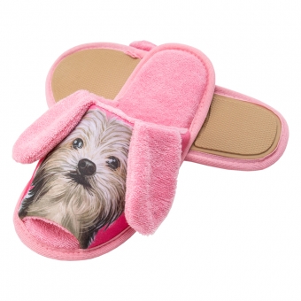 Pantufa Atoalhada Flexível Infantil Cachorrinho