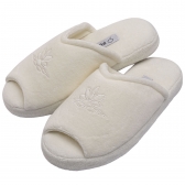 Pantufa Anatomic Comfort Atoalhado Bordado - Marfim