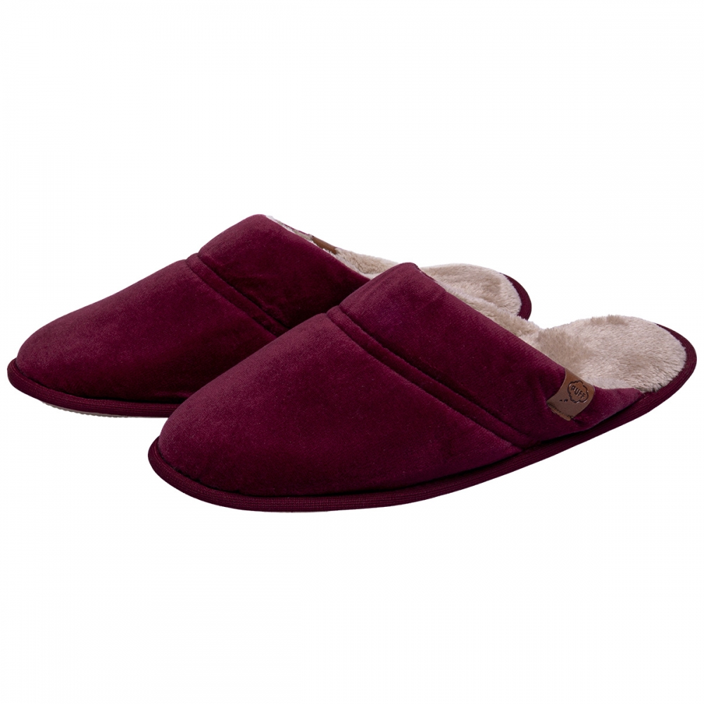 Pantufa Flexível Pelúcia com Plush PUFF - Bordô