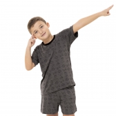 Pijama Infantil Masculino Gamer – Manga Curta e Shorts - Azul