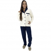Pijama Puff Ultrasoft Joy Aberto - Marinho