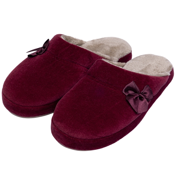 Pantufa Comfort Anatomic Pelúcia Fleece - Bordô