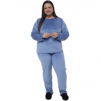 Pijama Feminino Plush Super Soft - Cachorrinhos - PLUS