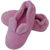 Sapatilha Flexível Infantil  Pelúcia Coelho - Rosa
