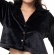 Conjunto casual em Plush com Abertura em Botão - Preto