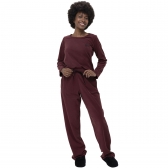 Pijama Feminino de Inverno Ultrasoft Comfy Itália- Music - Bordô