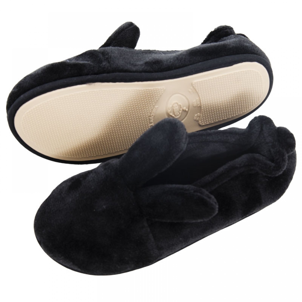 Sapatilha Flexível Pelúcia Coelho - Preto