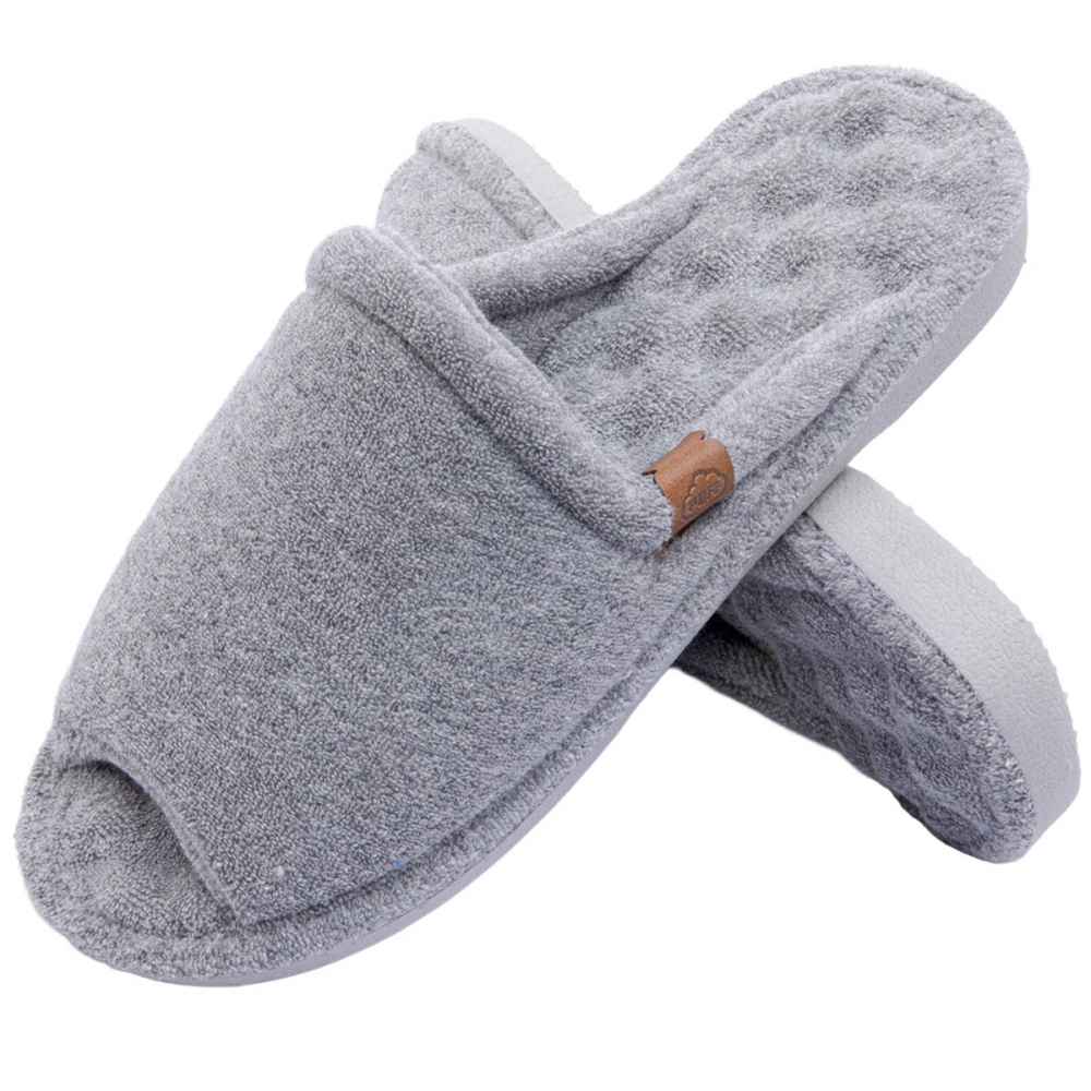 Pantufa Atoalhada Anatômica com Espuma Massageadora - Mescla
