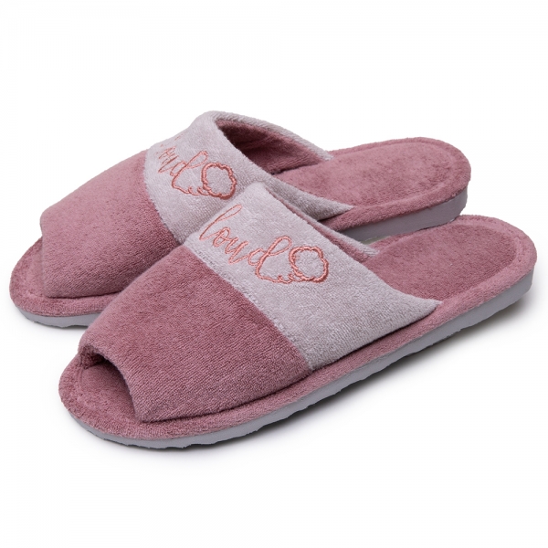 Pantufa Aberta Anatômica Levite em Atoalhado - Amora