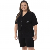 Pijama Americano Premium PLUS -Transform, Bloom and Thrive - Preto