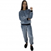 Pijama Pelúcia Fleece Coffee - Toque Aconchegante - Índigo