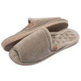 Pantufa Atoalhada Anatômica com Espuma Massageadora - Caqui