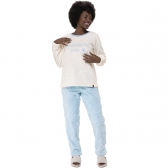 Pijama Feminino de Inverno Fleece Peluciado com Estrelas