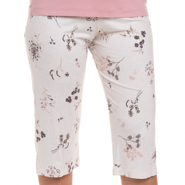 Pijama Pescador em Viscolycra com Estampa Floral - Amora