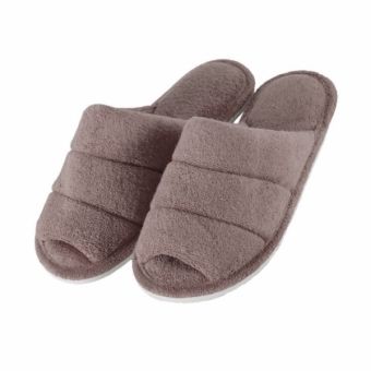 Pantufa Feminina em Atoalhado com  Solado Plano Levite