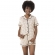 Pijama Short Doll Americano Malha Algodão Poá - Marinho