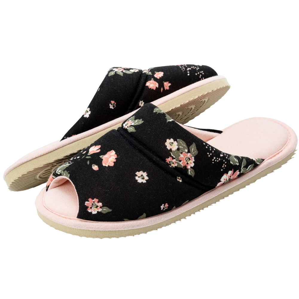 Pantufa Sola Plana em Malha com Viscolycra Floral