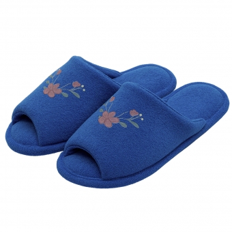 Pantufa Eva Atoalhada Flores - Anatômica Flexível