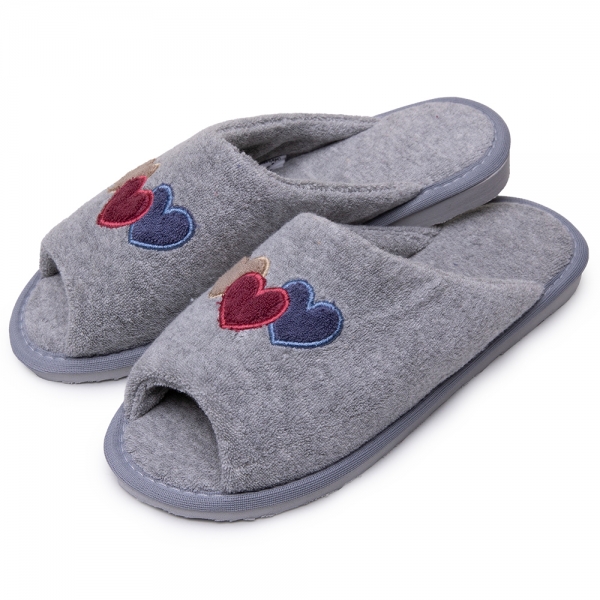 Pantufa Anatômica Aberta em Atoalhado Levite - Mescla