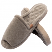Pantufa Atoalhada Anatômica com Espuma Massageadora - Caqui