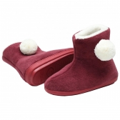 Bota Elegance Anatômica em Plush com Pelúcia - Bordô