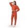 Conjunto Casual Malha Mesclada Cropped - Coral