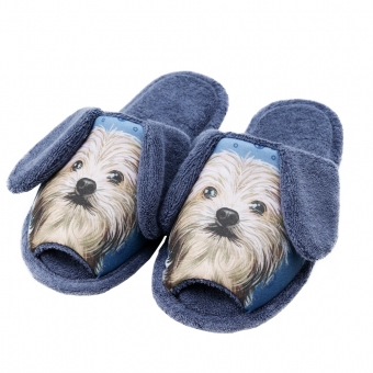 Pantufa Atoalhada Flexível Infantil Cachorrinho