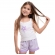 Short Doll Infantil em Moletinho com Ribana - Lilás