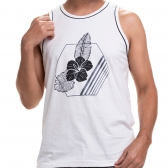 Pijama de Malha 100% Algodão Regata Floral - Chumbo