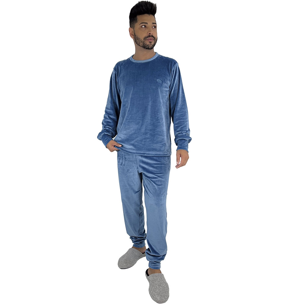 Pijama Puff Sr P Plush Super Soft Masculino Elastano - Indigo