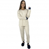 Pijama Feminino Puff Viscolycra Poá Elastano - Unica