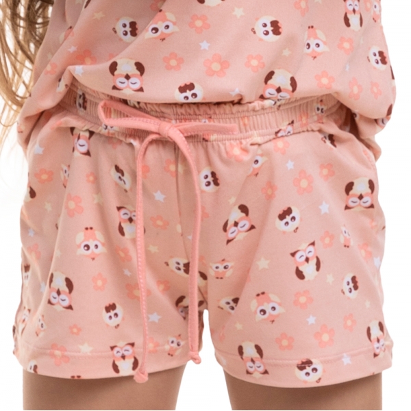 Short Doll Alcinha Infantil em Modal Summer - Salmão