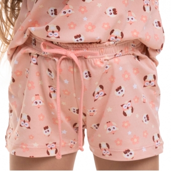 Short Doll Alcinha Infantil em Modal Summer