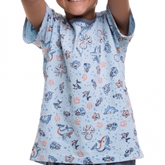 Pijama de Malha do Fundo do Mar Infantil