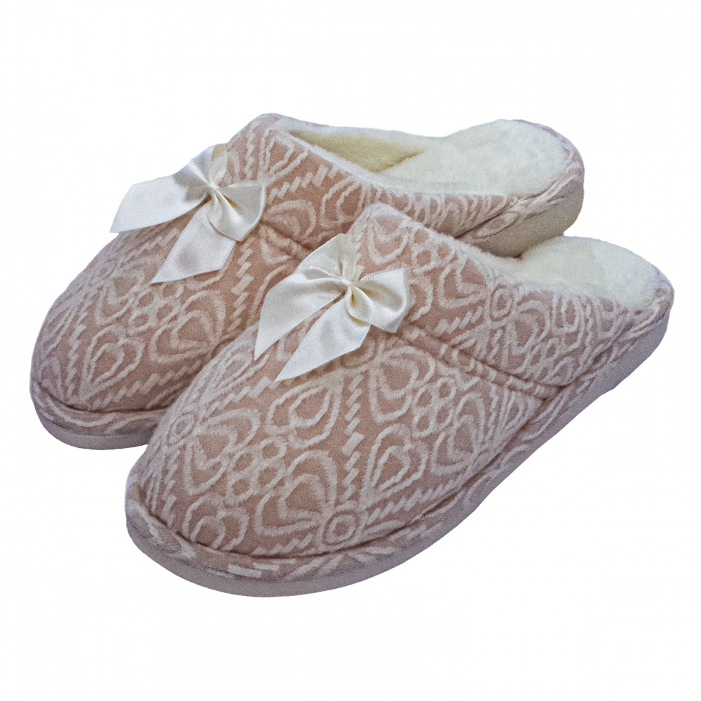 Pantufa Anatômica em Cotton Trabalhado com Pelúcia