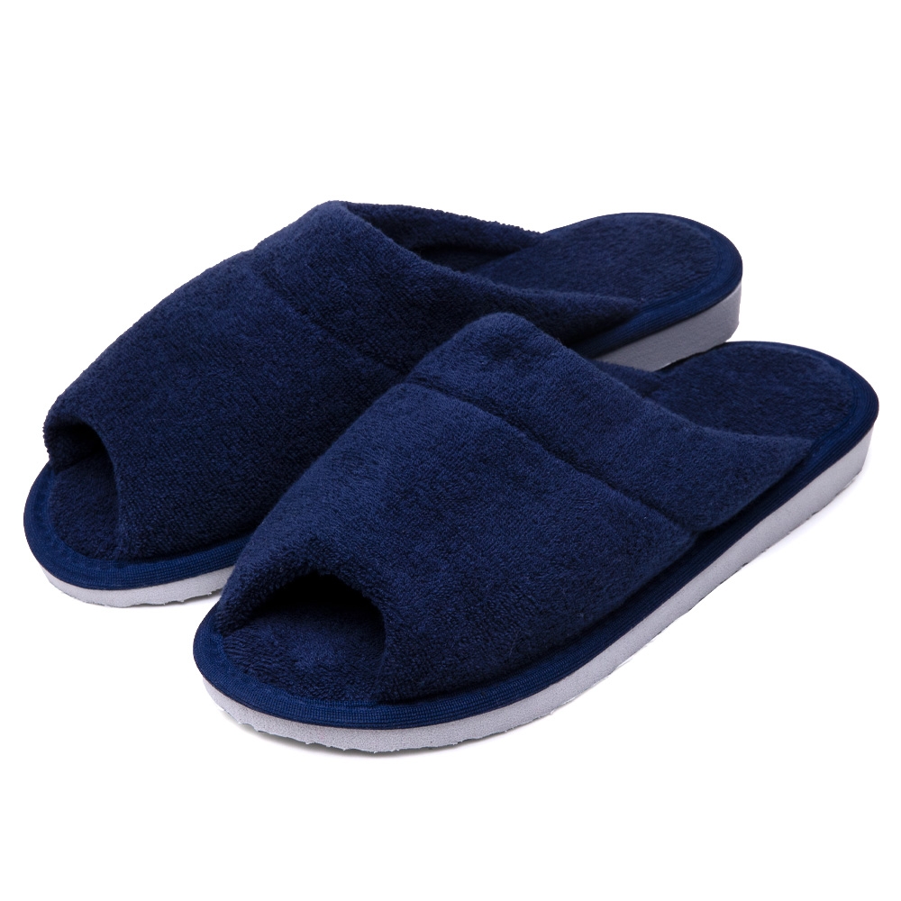 Pantufa Atoalhada com Solado de EVA Anatômico - Marinho
