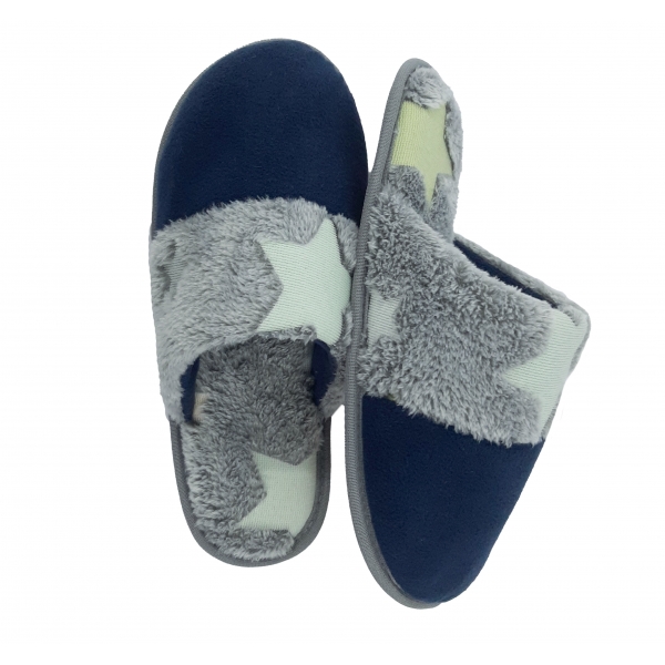 Pantufa Flexível Plush Com Pelúcia Estrela