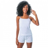 Short Doll em Poliamida de Renda - Branco