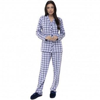 Pijama de Inverno Brush Australiano Abotoado - Estampa Xadrez