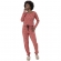 Conjunto Pijama Modal Feminino Longo Café Terracota - Única