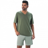 Pijama Masculino em Malha PV Plus Size - Verde