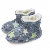 Bota Comfort em Pelúcia Estrela Brilha no Escuro - Chumbo