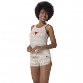 Pijama Regata Baby Doll Sunshine Listrado